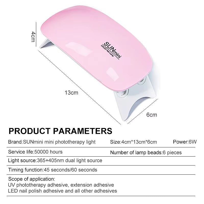 Mini Nail Dryer – USB Rechargeable LED Gel Lamp Velura