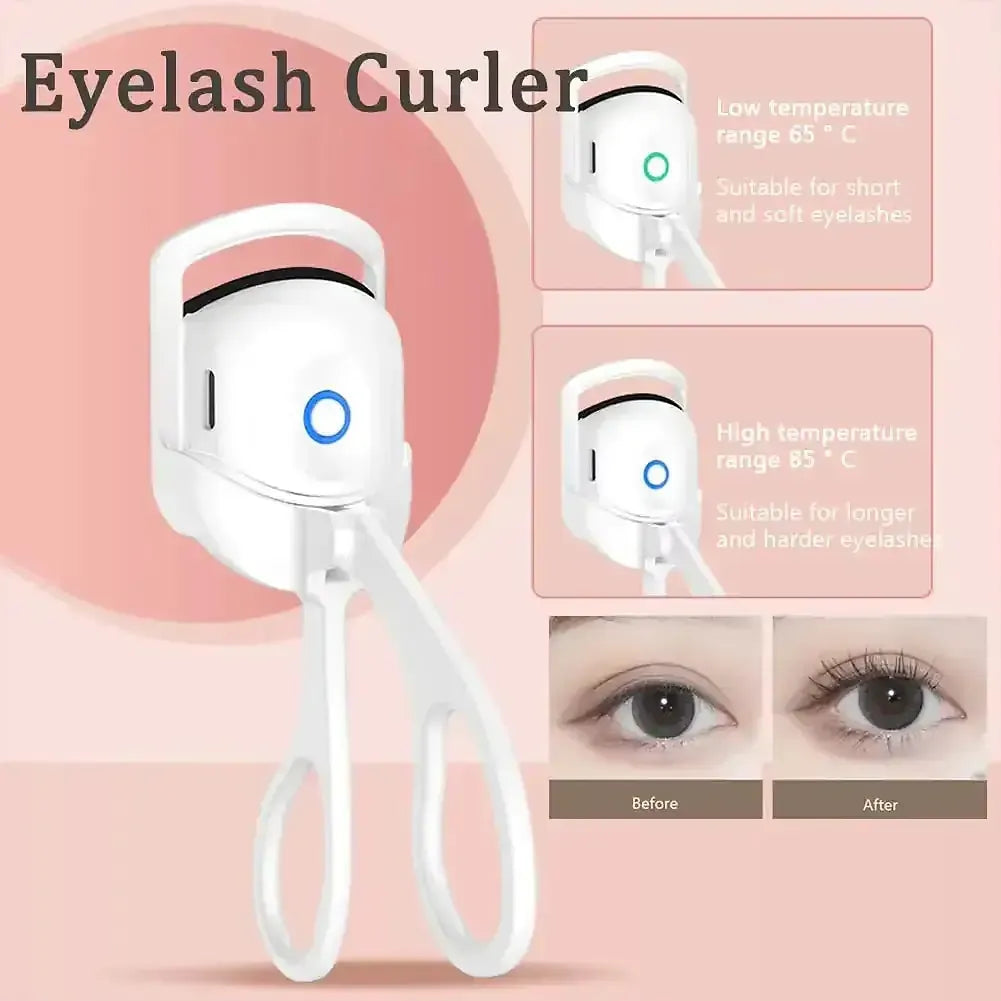 Electric Heated Eyelash Curler – USB Rechargeable Long-Lasting Lash Tool Velura