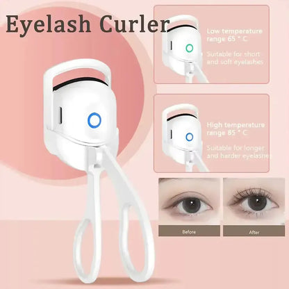 Electric Heated Eyelash Curler – USB Rechargeable Long-Lasting Lash Tool Velura