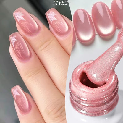 Gel Nail Polish – Pink Cat Eye Magnetic Jelly Crystal Nail Polish 10ml Velura