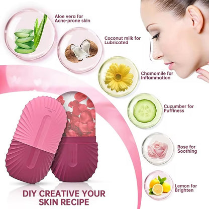 Ice Face Roller Beauty Massage Silicone for Eye Puffiness Shrink Pores Velura