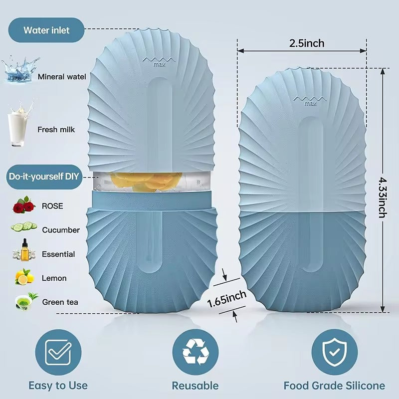 Ice Face Roller Beauty Massage Silicone for Eye Puffiness Shrink Pores Velura
