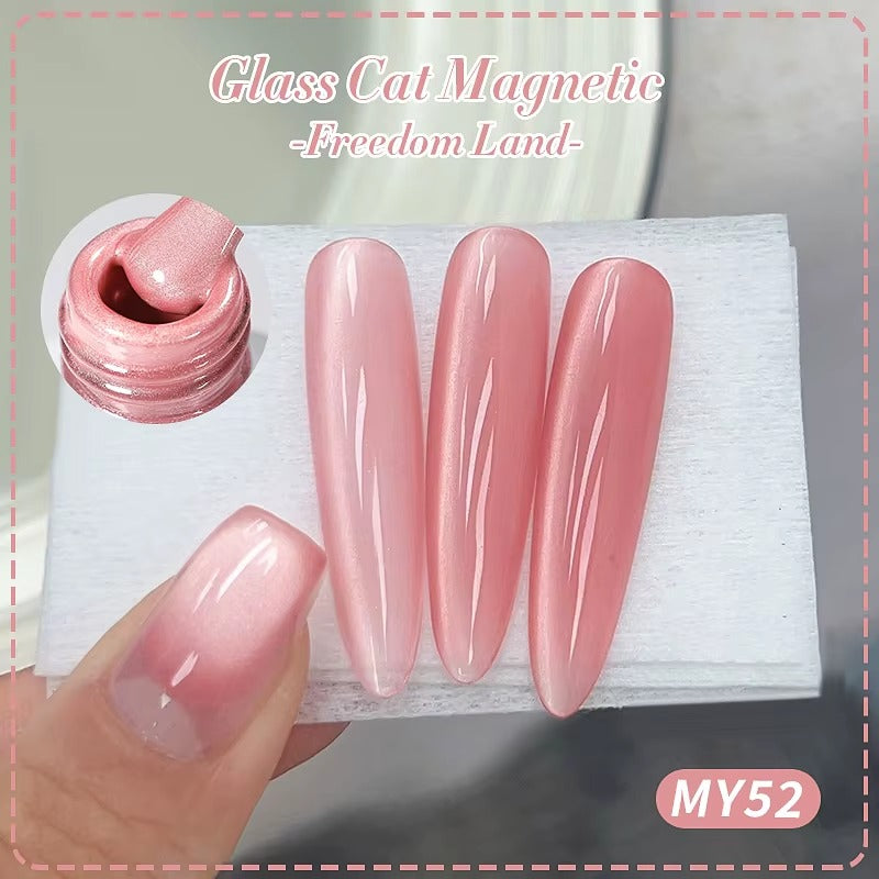 Gel Nail Polish – Pink Cat Eye Magnetic Jelly Crystal Nail Polish 10ml Velura