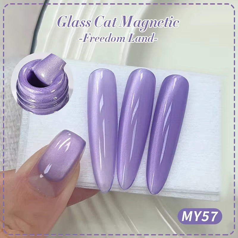 Gel Nail Polish – Pink Cat Eye Magnetic Jelly Crystal Nail Polish 10ml Velura