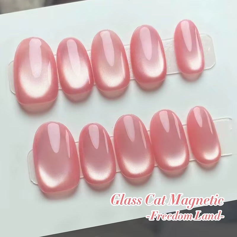 Gel Nail Polish – Pink Cat Eye Magnetic Jelly Crystal Nail Polish 10ml Velura