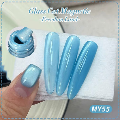 Gel Nail Polish – Pink Cat Eye Magnetic Jelly Crystal Nail Polish 10ml Velura