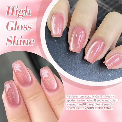 Gel Nail Polish – Pink Cat Eye Magnetic Jelly Crystal Nail Polish 10ml Velura