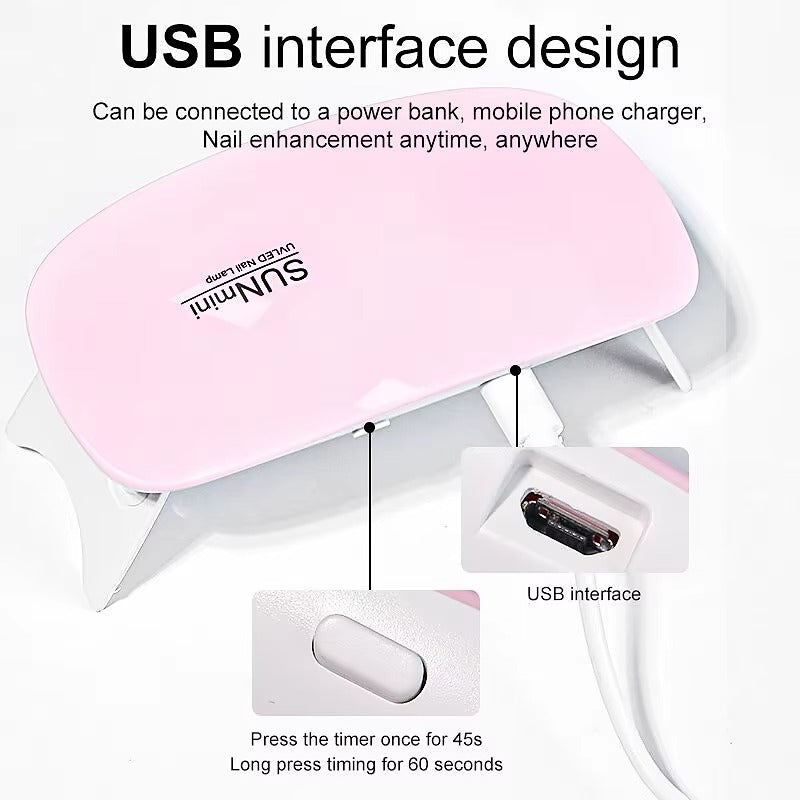Mini Nail Dryer – USB Rechargeable LED Gel Lamp Velura