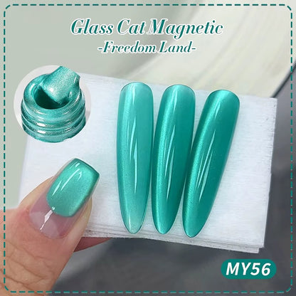 Gel Nail Polish – Pink Cat Eye Magnetic Jelly Crystal Nail Polish 10ml Velura