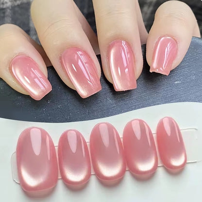 Gel Nail Polish – Pink Cat Eye Magnetic Jelly Crystal Nail Polish 10ml Velura